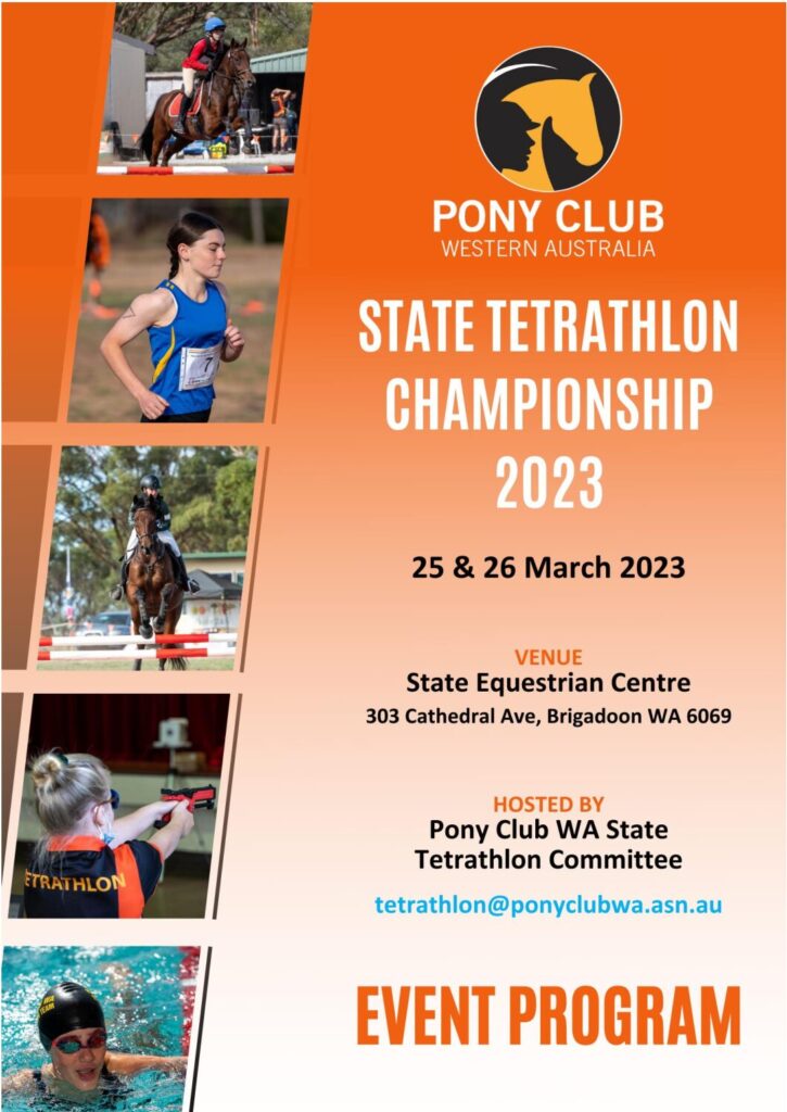 Pony Club WA State Tetrathlon Program 2023 Pony Club Western Australia