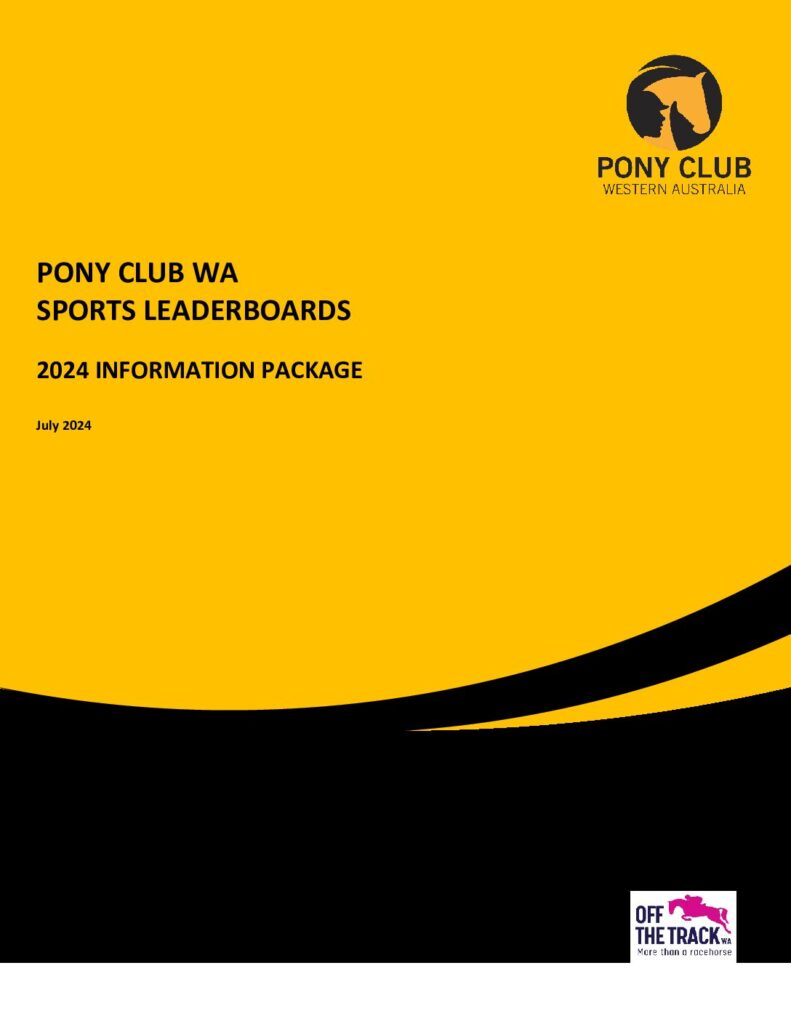 2024 Pony Club WA Sports Leaderboards Club and Rider Information_JULY